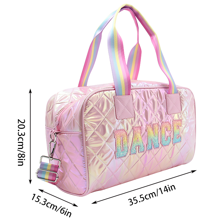 New Varsity Tote Medium Duffel Bag Dance Chenille Patch