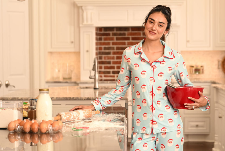 Christmas 2025 Pajamas- Vintage Santa- Button Down