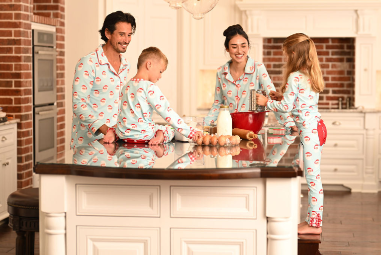 Christmas 2025 Pajamas- Vintage Santa- Button Down