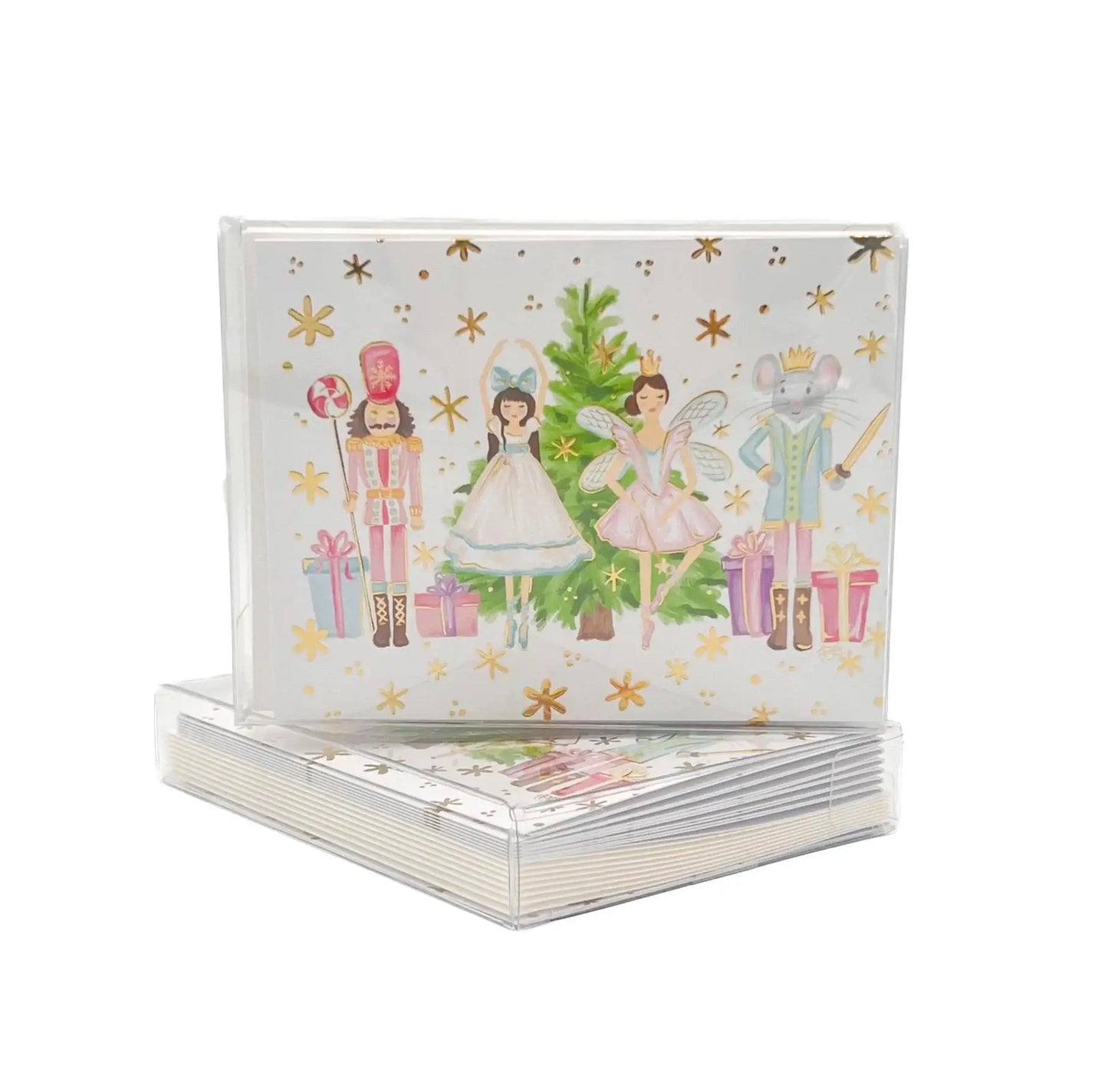 Gold Foil Nutcracker Ballet Folded Notes