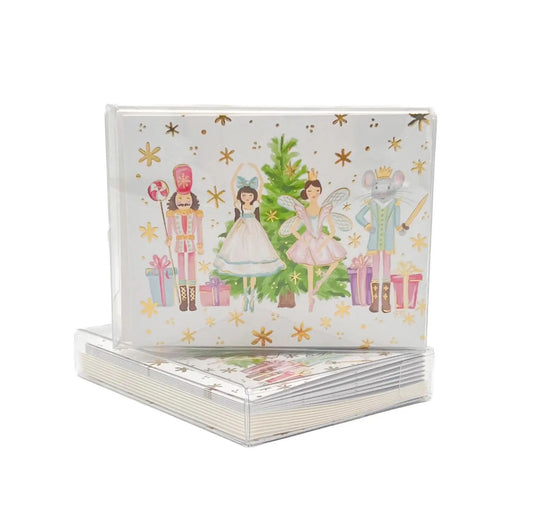 Gold Foil Nutcracker Ballet Folded Notes