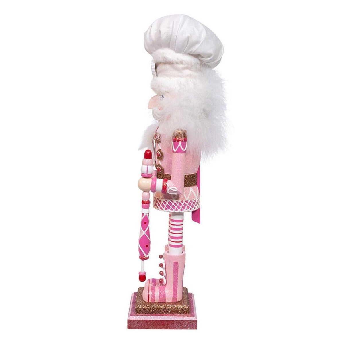 16" Hllwooden Pink Gingerbread Baker Nutcracker