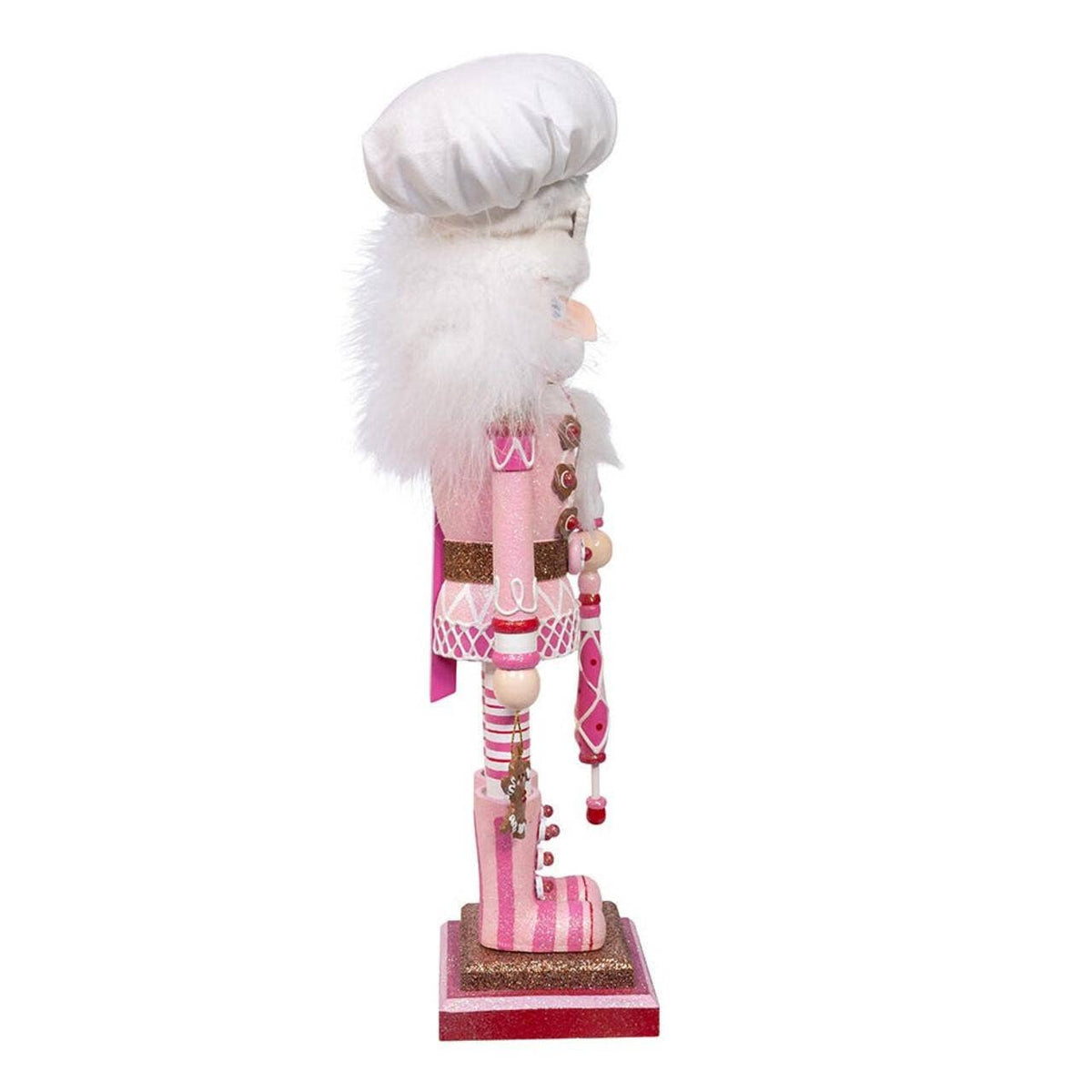 16" Hllwooden Pink Gingerbread Baker Nutcracker