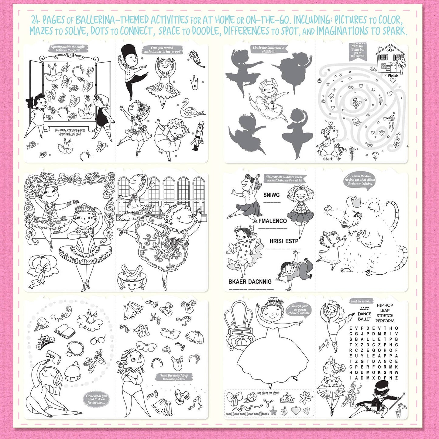 Ballet 3 Piece Gift Pack | Activity Book, Crayons, Stickers