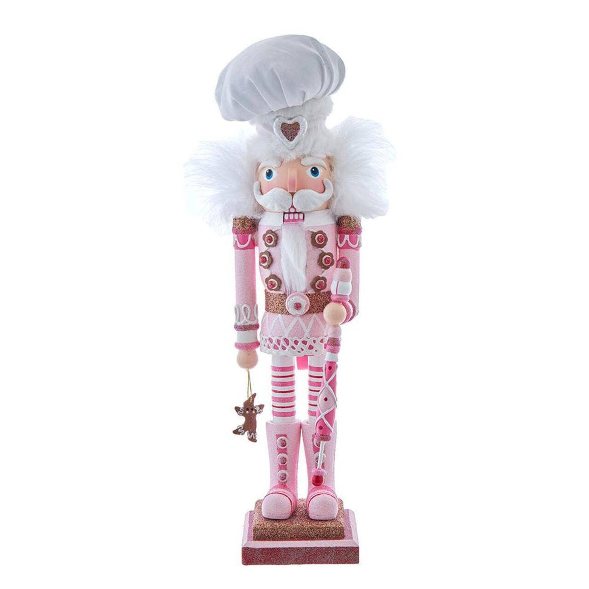 16" Hllwooden Pink Gingerbread Baker Nutcracker