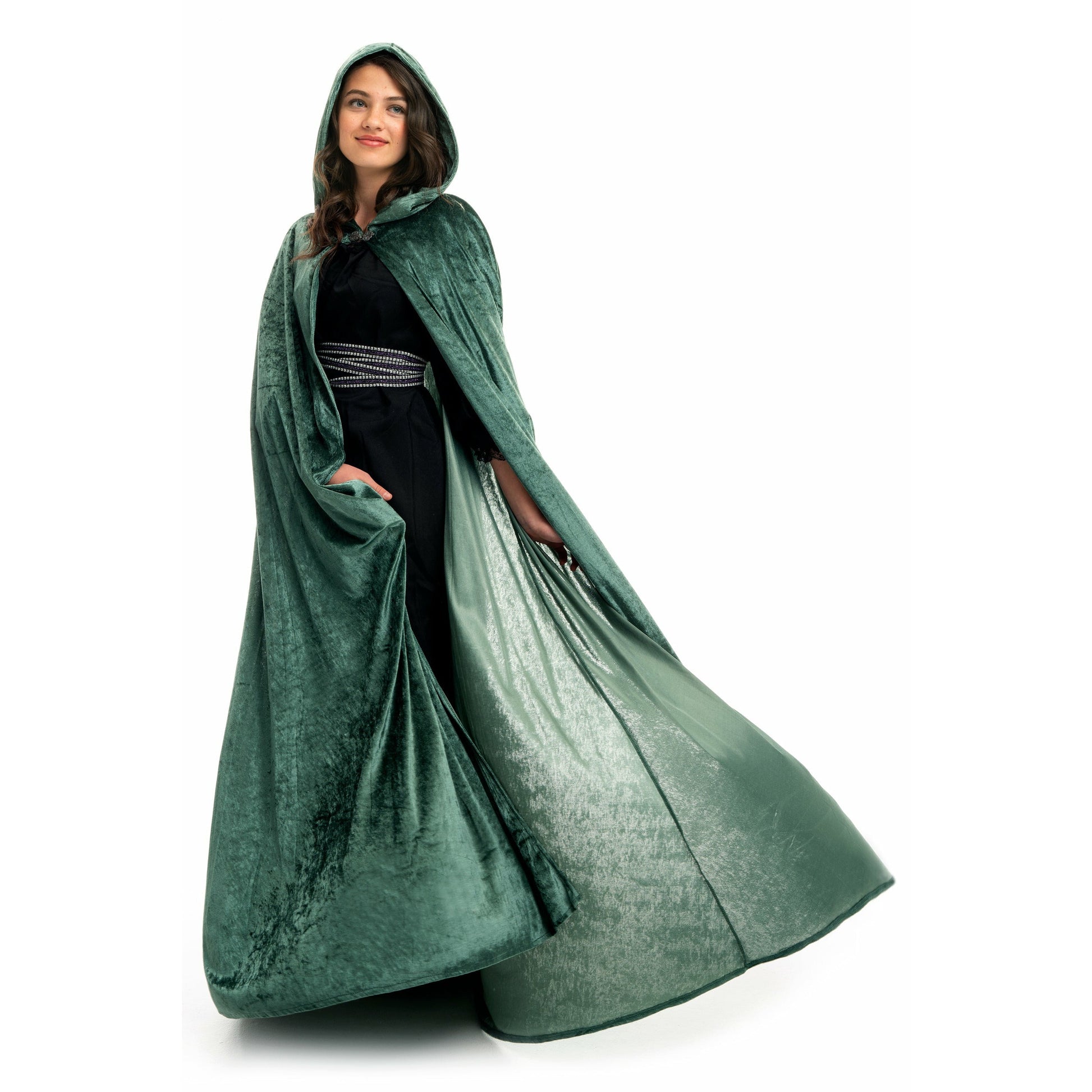 Princess - Adult Woodland Green Cloak Clair's Corner