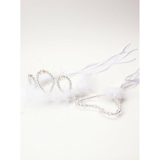 Princess - White Wand & Tiara Set Headband Clair's Corner