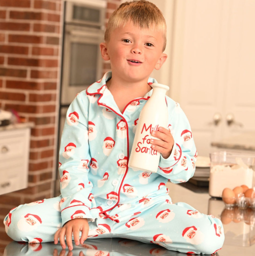 Christmas 2025 Pajamas- Vintage Santa- Button Down