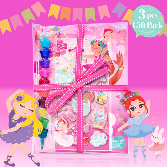 Ballet 3 Piece Gift Pack | Activity Book, Crayons, Stickers